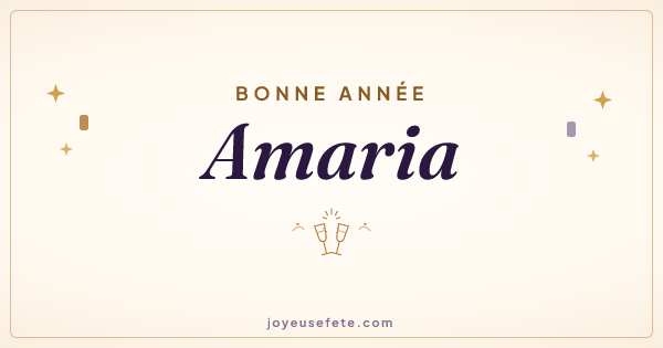 Image « Bonne année Amaria » au format large