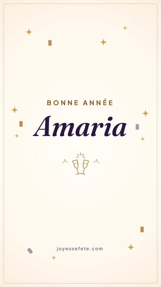 Image « Bonne année Amaria » au format story