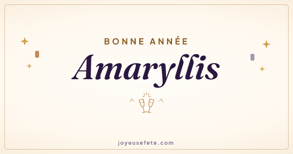 Image « Bonne année Amaryllis » au format large