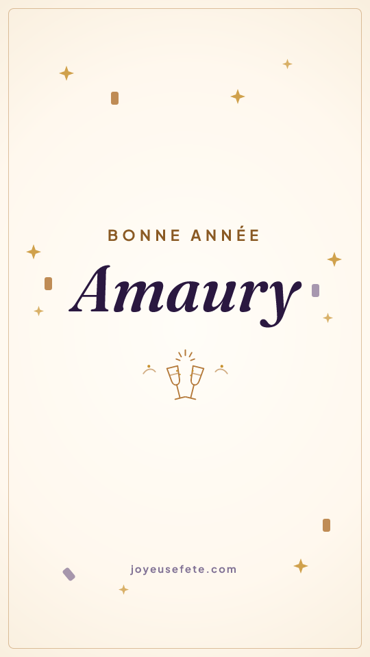 Image « Bonne année Amaury » au format story