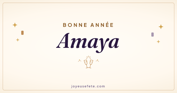 Image « Bonne année Amaya » au format large