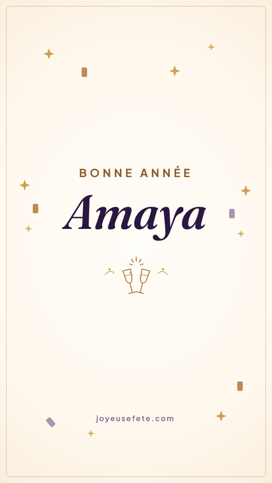 Image « Bonne année Amaya » au format story