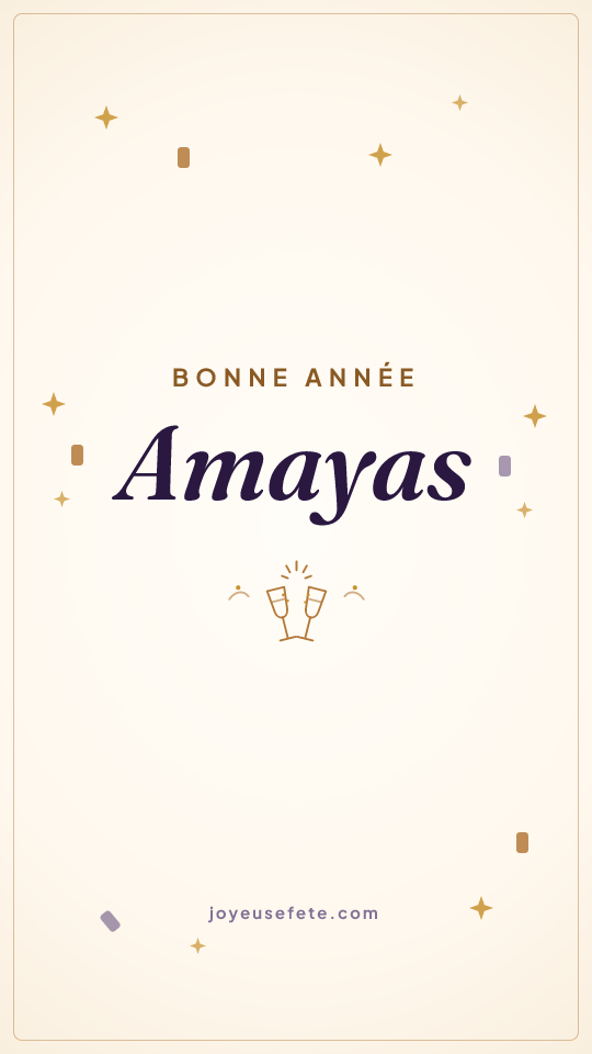Image « Bonne année Amayas » au format story
