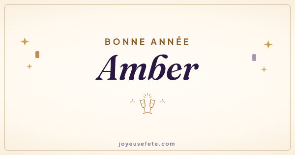 Image « Bonne année Amber » au format large