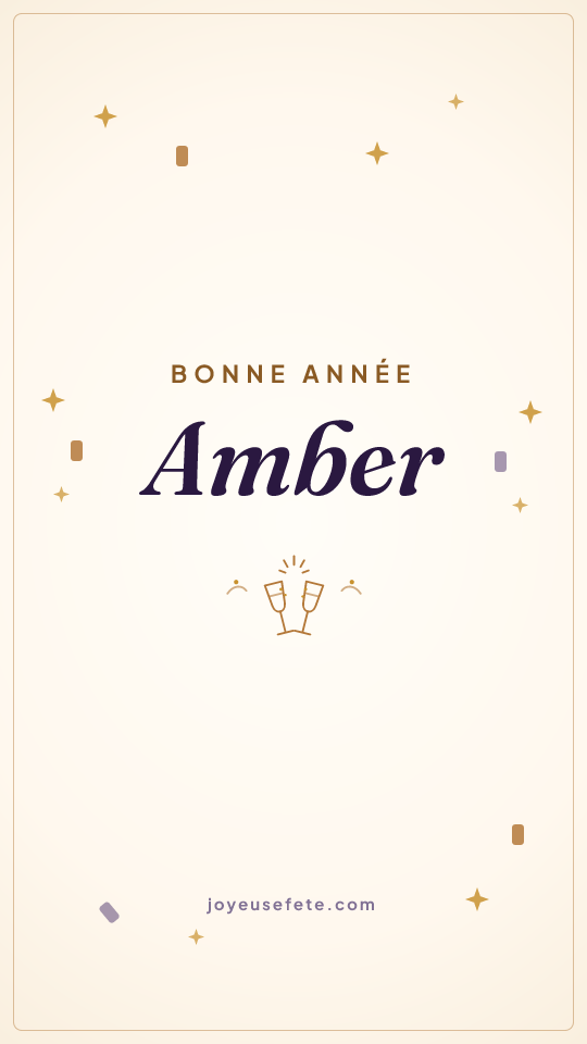 Image « Bonne année Amber » au format story