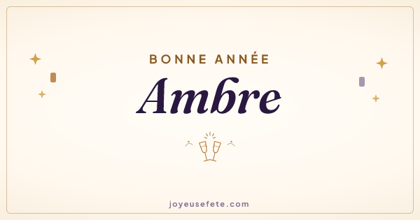 Image « Bonne année Ambre » au format large