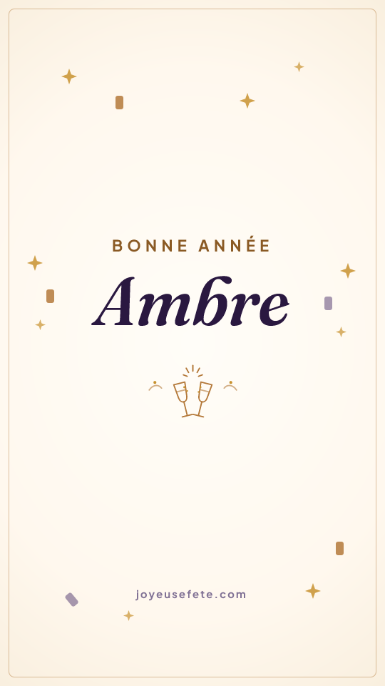 Image « Bonne année Ambre » au format story