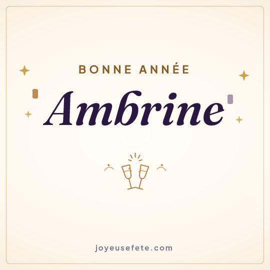 Image carrée « Bonne année Ambrine » pour WhatsApp