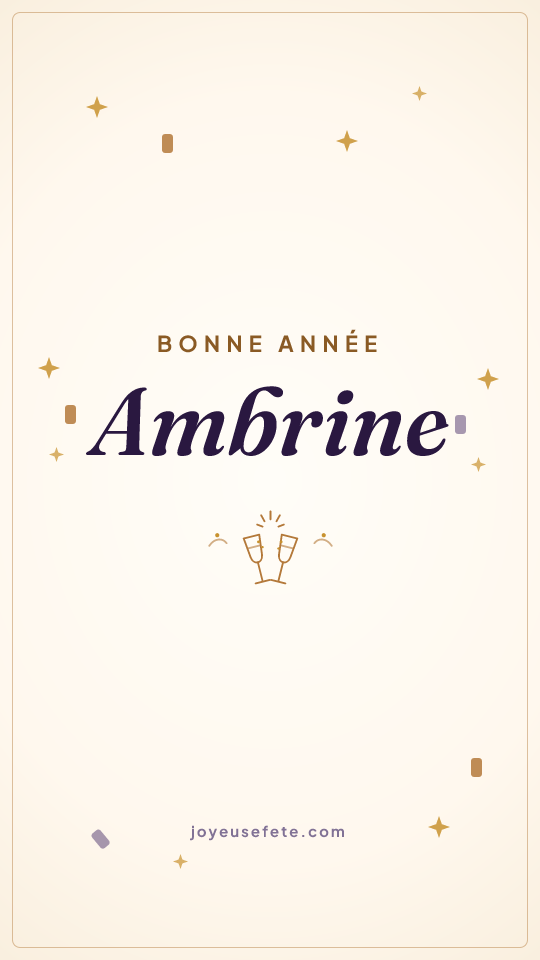 Image « Bonne année Ambrine » au format story