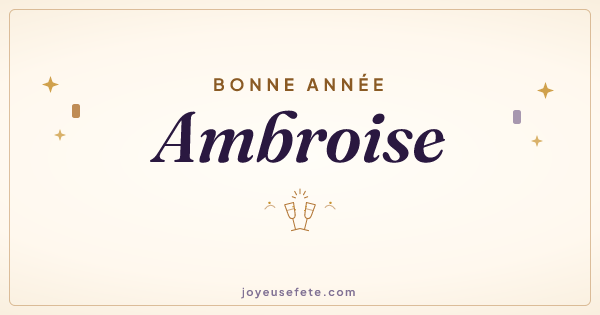 Image « Bonne année Ambroise » au format large