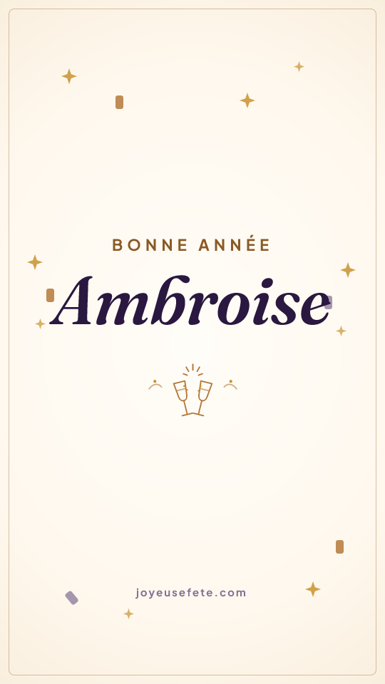 Image « Bonne année Ambroise » au format story