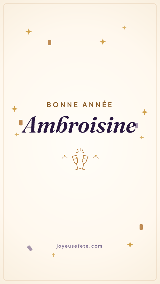 Image « Bonne année Ambroisine » au format story