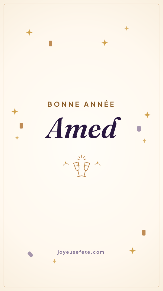 Image « Bonne année Amed » au format story