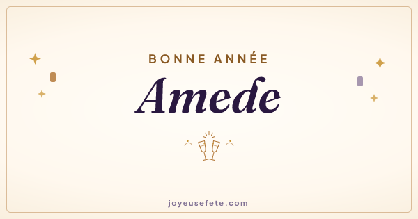 Image « Bonne année Amede » au format large