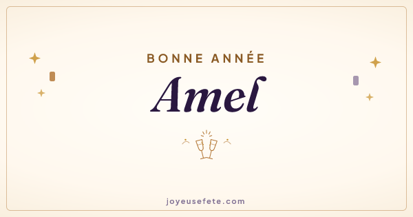 Image « Bonne année Amel » au format large