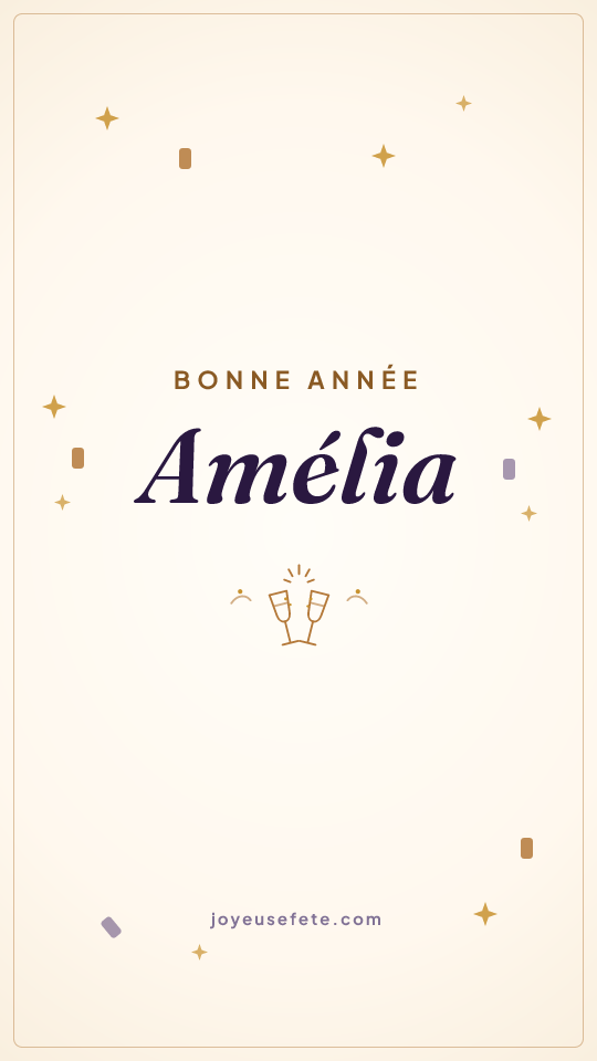 Image « Bonne année Amélia » au format story