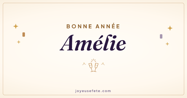 Image « Bonne année Amélie » au format large
