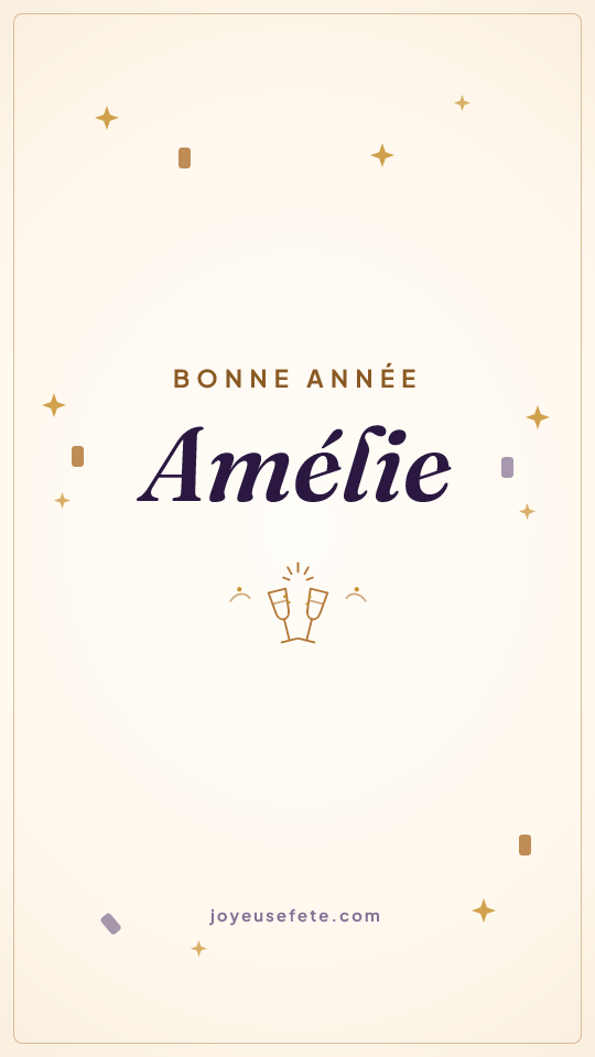 Image « Bonne année Amélie » au format story