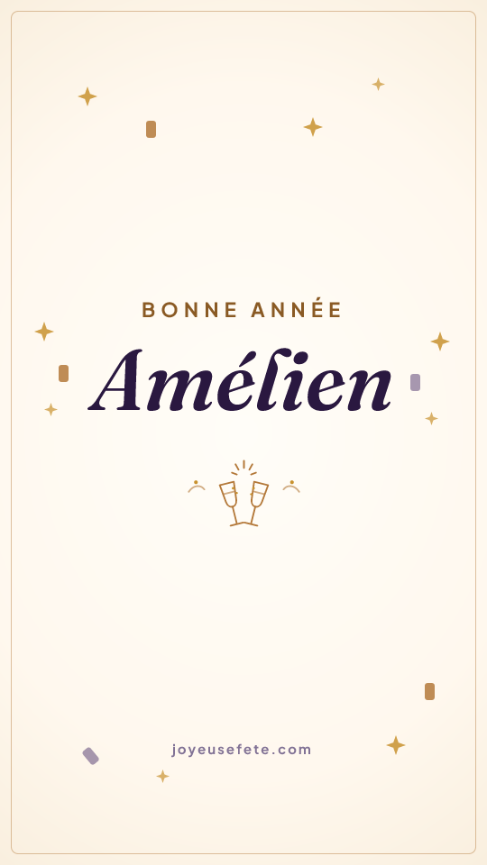 Image « Bonne année Amélien » au format story