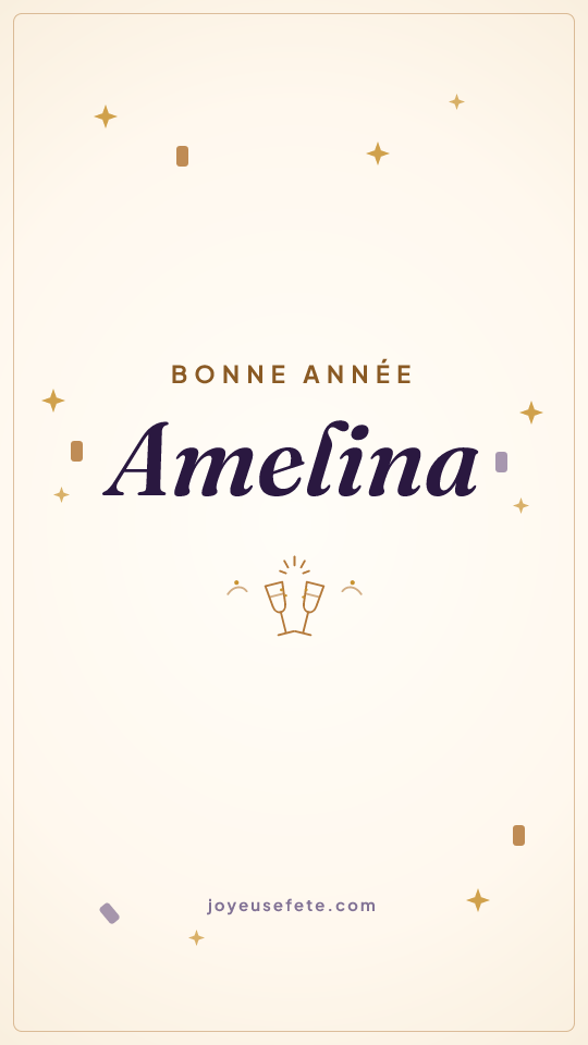 Image « Bonne année Amelina » au format story