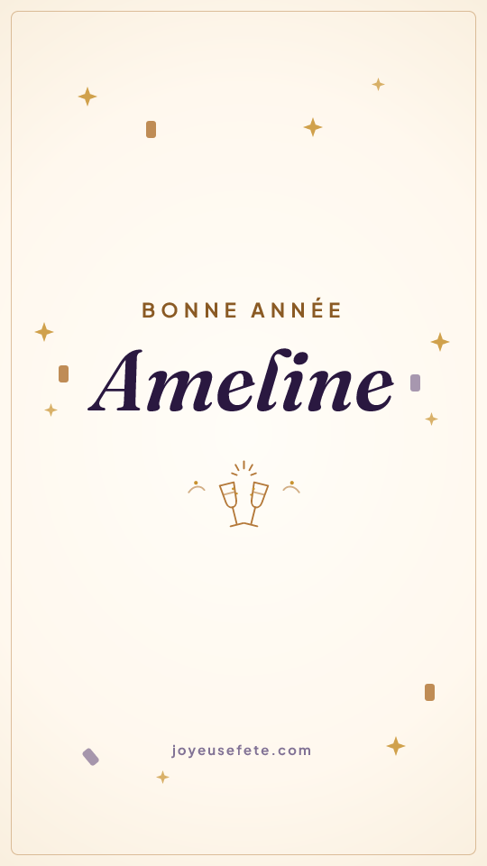 Image « Bonne année Ameline » au format story