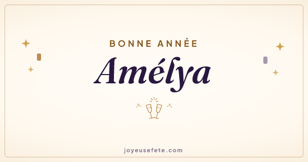 Image « Bonne année Amélya » au format large