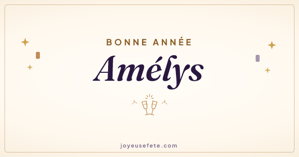 Image « Bonne année Amélys » au format large