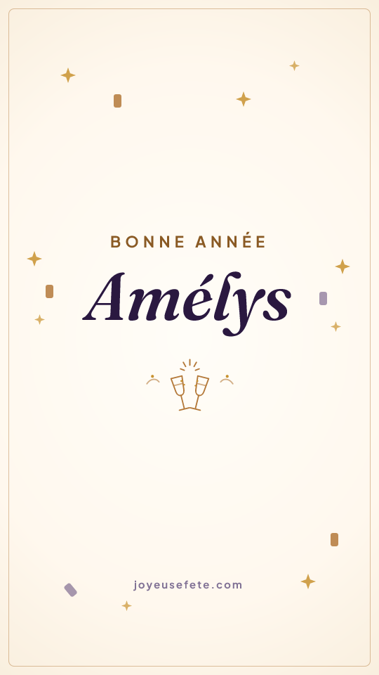 Image « Bonne année Amélys » au format story