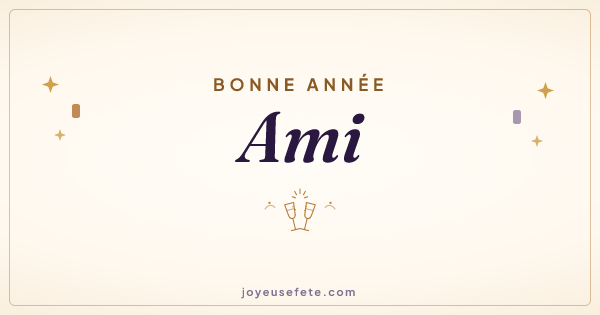 Image « Bonne année Ami » au format large