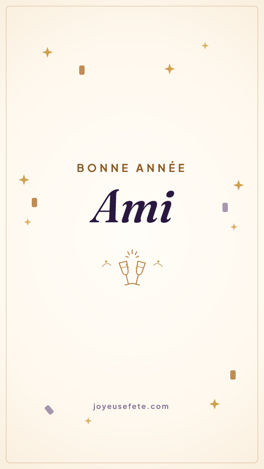 Image « Bonne année Ami » au format story
