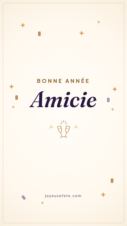 Image « Bonne année Amicie » au format story