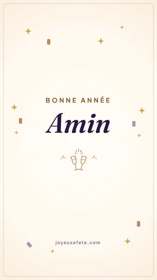 Image « Bonne année Amin » au format story