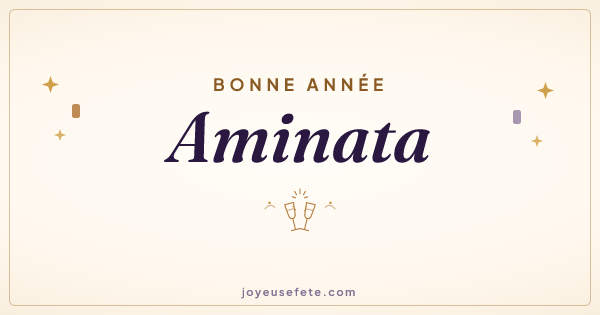Image « Bonne année Aminata » au format large