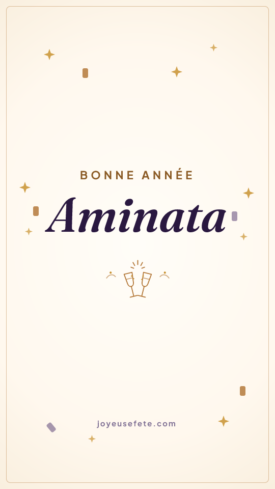 Image « Bonne année Aminata » au format story