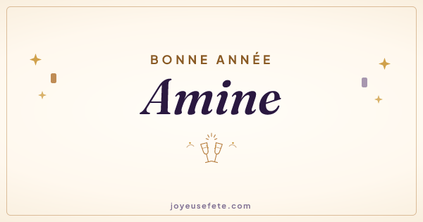 Image « Bonne année Amine » au format large