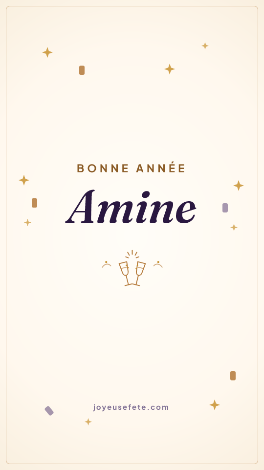 Image « Bonne année Amine » au format story