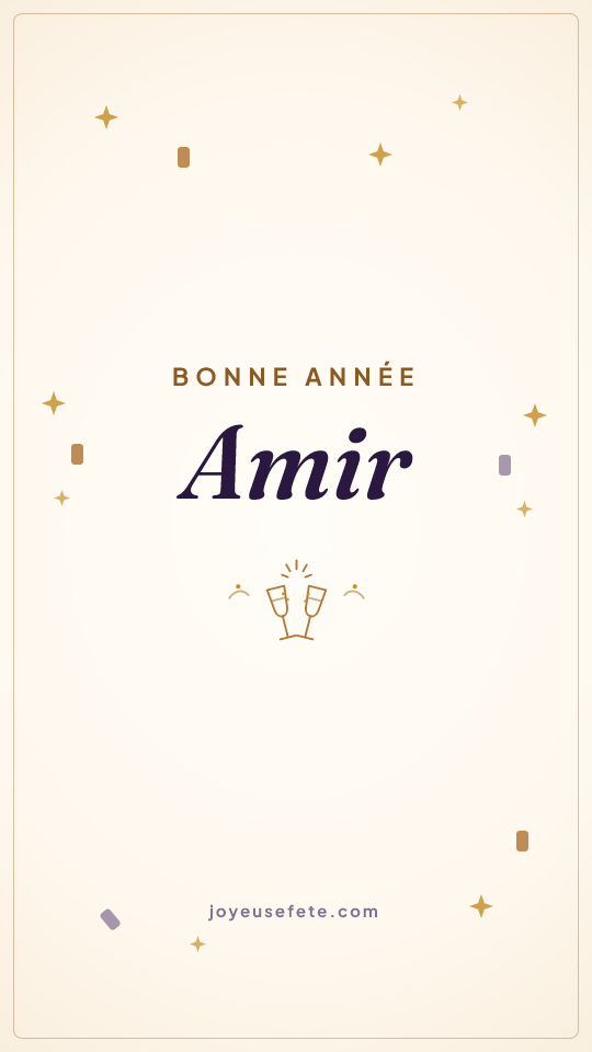 Image « Bonne année Amir » au format story