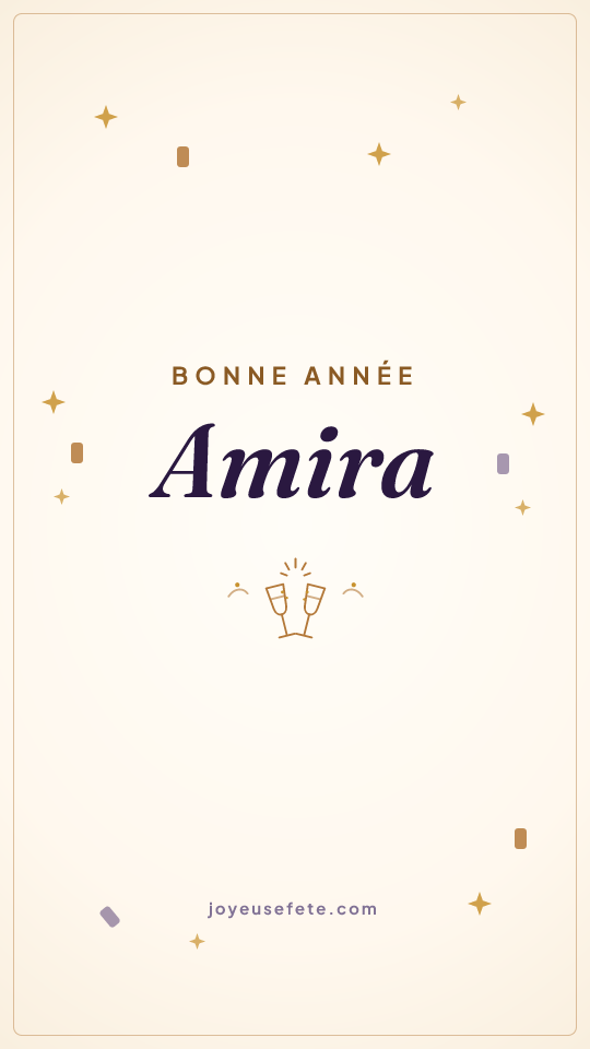 Image « Bonne année Amira » au format story