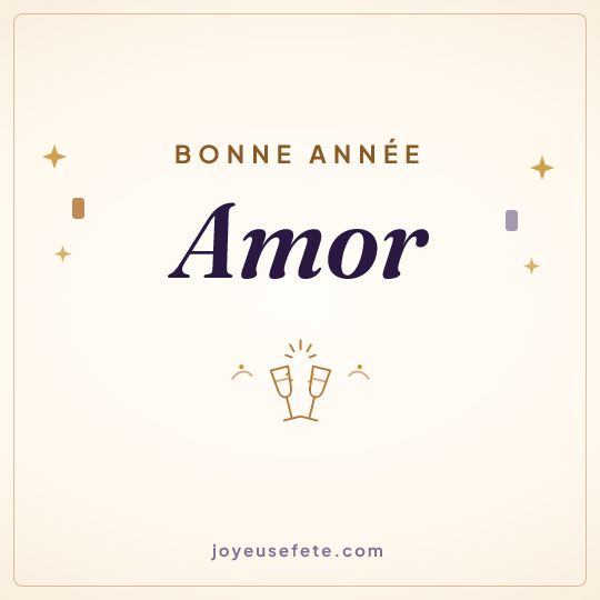 Image carrée « Bonne année Amor » pour WhatsApp