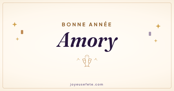 Image « Bonne année Amory » au format large