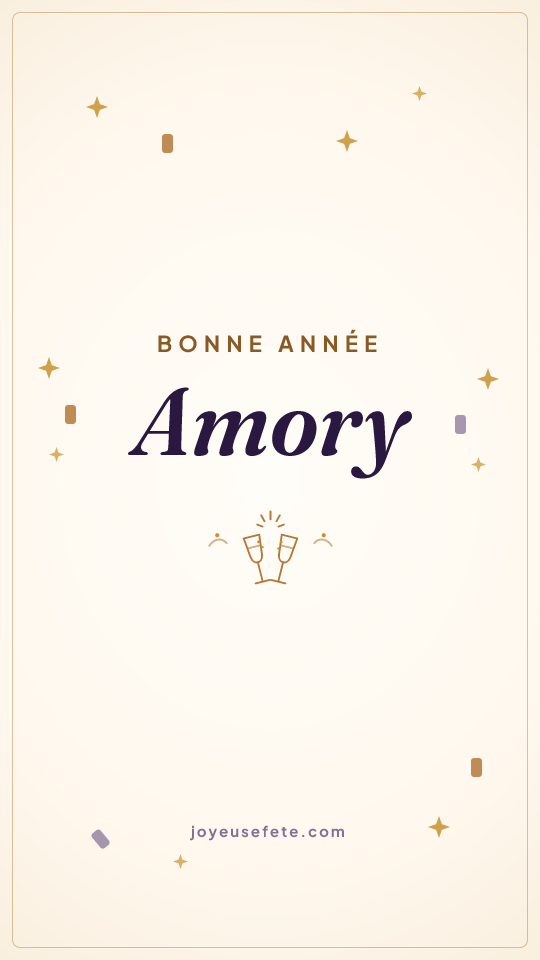 Image « Bonne année Amory » au format story