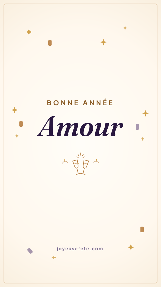 Image « Bonne année Amour » au format story