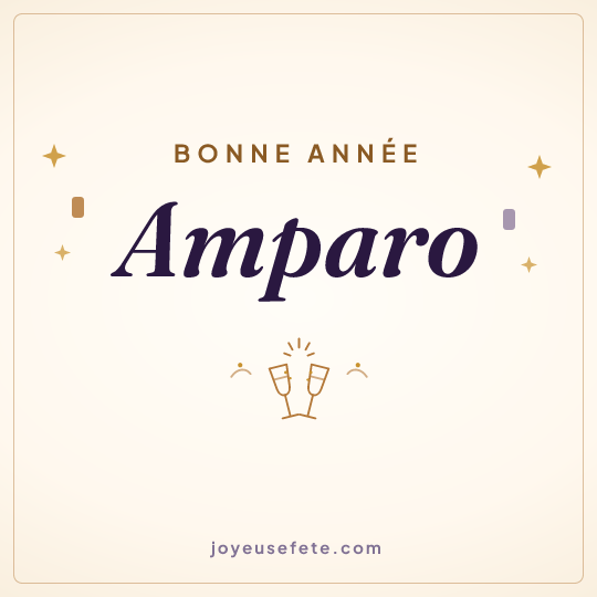 Image carrée « Bonne année Amparo » pour WhatsApp