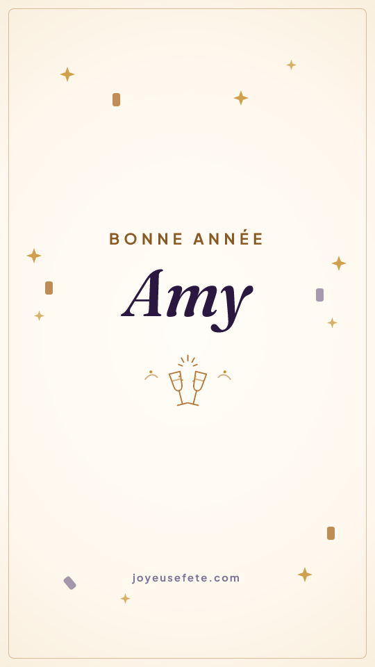 Image « Bonne année Amy » au format story