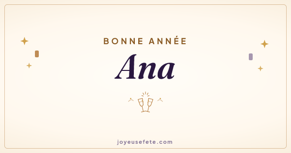 Image « Bonne année Ana » au format large