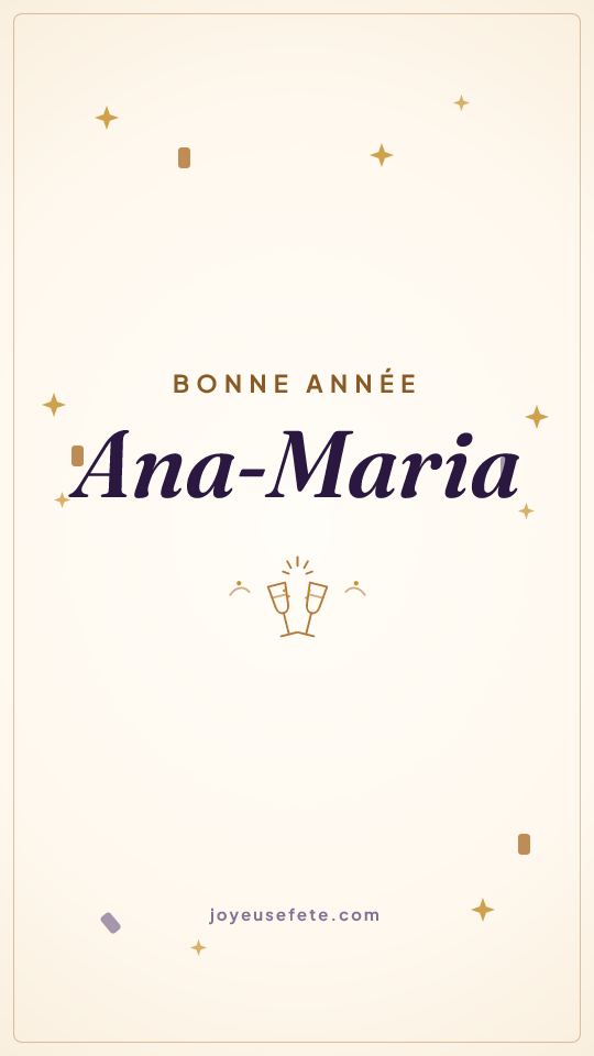 Image « Bonne année Ana-Maria » au format story