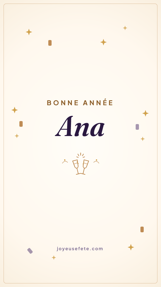 Image « Bonne année Ana » au format story