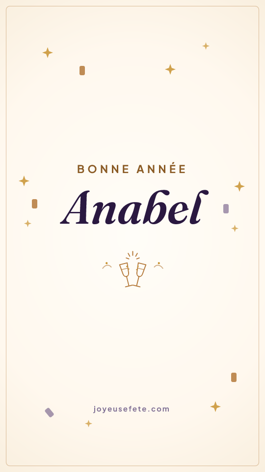 Image « Bonne année Anabel » au format story