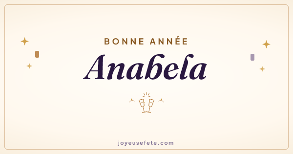 Image « Bonne année Anabela » au format large