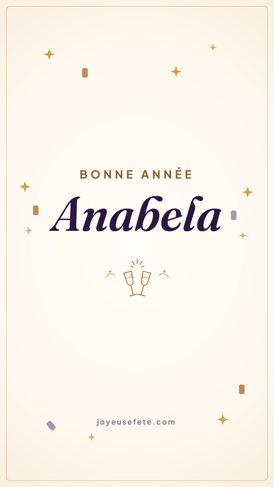 Image « Bonne année Anabela » au format story